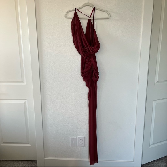 New Runway Bronx and Banco Natalia Runway Gown in Maroon - Picture 6 of 11